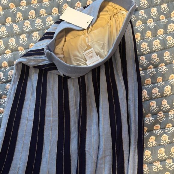 ✨ NWT FOXIEDOX for Anthropologie Striped Knit Anne Midi Skirt – Navy - Size M - Picture 9 of 9
